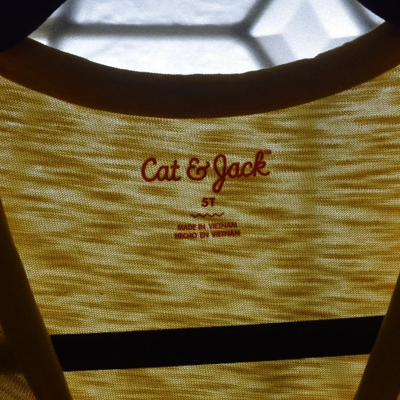 CAT & JACK Girls Short Sleeve Yellow Sun Dress Size 5T - Picture 3 of 4